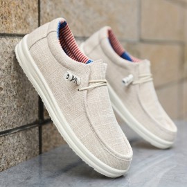 Mens Canvas Slip-On Sneakers - Ultra-Comfortable & Featherweight - Perfect for Daily Walks, Jogging, All Seasons