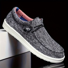 Mens Canvas Slip-On Sneakers - Ultra-Comfortable & Featherweight - Perfect for Daily Walks, Jogging, All Seasons