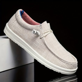 Mens Canvas Slip-On Sneakers - Ultra-Comfortable & Featherweight - Perfect for Daily Walks, Jogging, All Seasons