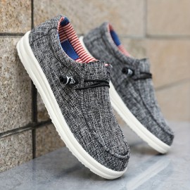 Mens Canvas Slip-On Sneakers - Ultra-Comfortable & Featherweight - Perfect for Daily Walks, Jogging, All Seasons