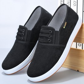 Mens Fashion Suede Skateboard Shoes - Comfy Non-Slip, Breathable Fabric Lining, Durable PVC Sole, Round Toe, Minimalist Design for Casual Outdoor Activities All Year Round