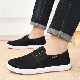 Mens Fashion Suede Skateboard Shoes - Comfy Non-Slip, Breathable Fabric Lining, Durable PVC Sole, Round Toe, Minimalist Design for Casual Outdoor Activities All Year Round