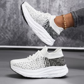 Lightweight & Breathable Women's Sneakers - Anti-Slip, All-Season Comfort Shoes with Trendy Thick Sole