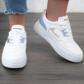 Spring Collection - Womens Fashion Sneakers - Stylishly Simple & Versatile - Non-slip Flat Sole for Outdoor Adventures - Comfortable Lace-up Design