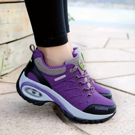 Womens All-Terrain Hiking Shoes - Slip-Resistant Traction, Durable Air Cushion Sole, Comfortable Support - Perfect for Outdoor Adventures with Stylish Footwear Design