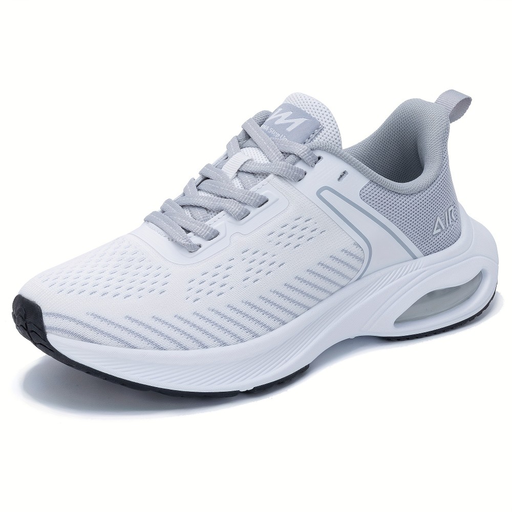 Womens Air Cushion Comfort Shoes - Breathable, Non-Slip, Lightweight Fabric Upper, PU and TPR Outsole, Ideal for Running, Tennis, Gym, Walking and All-Season Activities