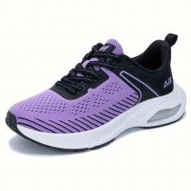 Womens Air Cushion Comfort Shoes - Breathable, Non-Slip, Lightweight Fabric Upper, PU and TPR Outsole, Ideal for Running, Tennis, Gym, Walking and All-Season Activities