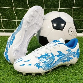 Professional All-Season Microfiber Synthetic Leather Soccer Cleats - Anti-Slip, Lightweight, Breathable, Animal Print Design with EVA Insole and TPU Sole - Perfect for College Students and Outdoor Football Enthusiasts