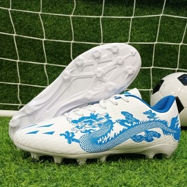 Professional All-Season Microfiber Synthetic Leather Soccer Cleats - Anti-Slip, Lightweight, Breathable, Animal Print Design with EVA Insole and TPU Sole - Perfect for College Students and Outdoor Football Enthusiasts