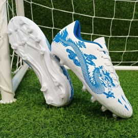 Professional All-Season Microfiber Synthetic Leather Soccer Cleats - Anti-Slip, Lightweight, Breathable, Animal Print Design with EVA Insole and TPU Sole - Perfect for College Students and Outdoor Football Enthusiasts