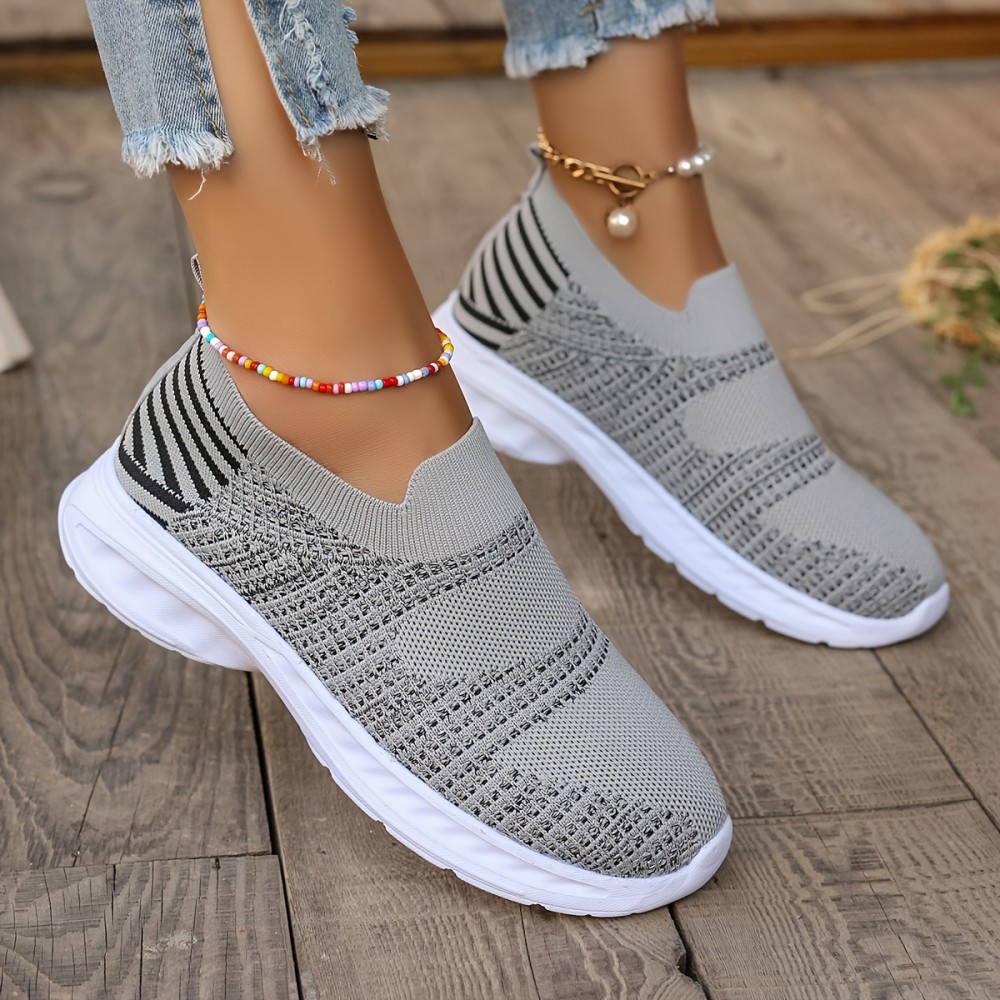 Women's Breathable Fashion Sneakers, Outdoor Casual Walking Shoes With Soft Sole, Stylish Comfort Footwear