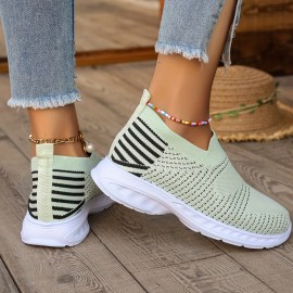 Women's Breathable Fashion Sneakers, Outdoor Casual Walking Shoes With Soft Sole, Stylish Comfort Footwear