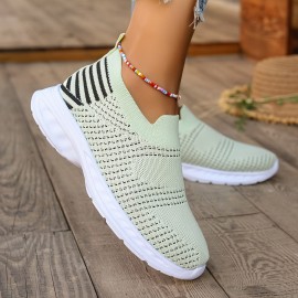 Women's Breathable Fashion Sneakers, Outdoor Casual Walking Shoes With Soft Sole, Stylish Comfort Footwear