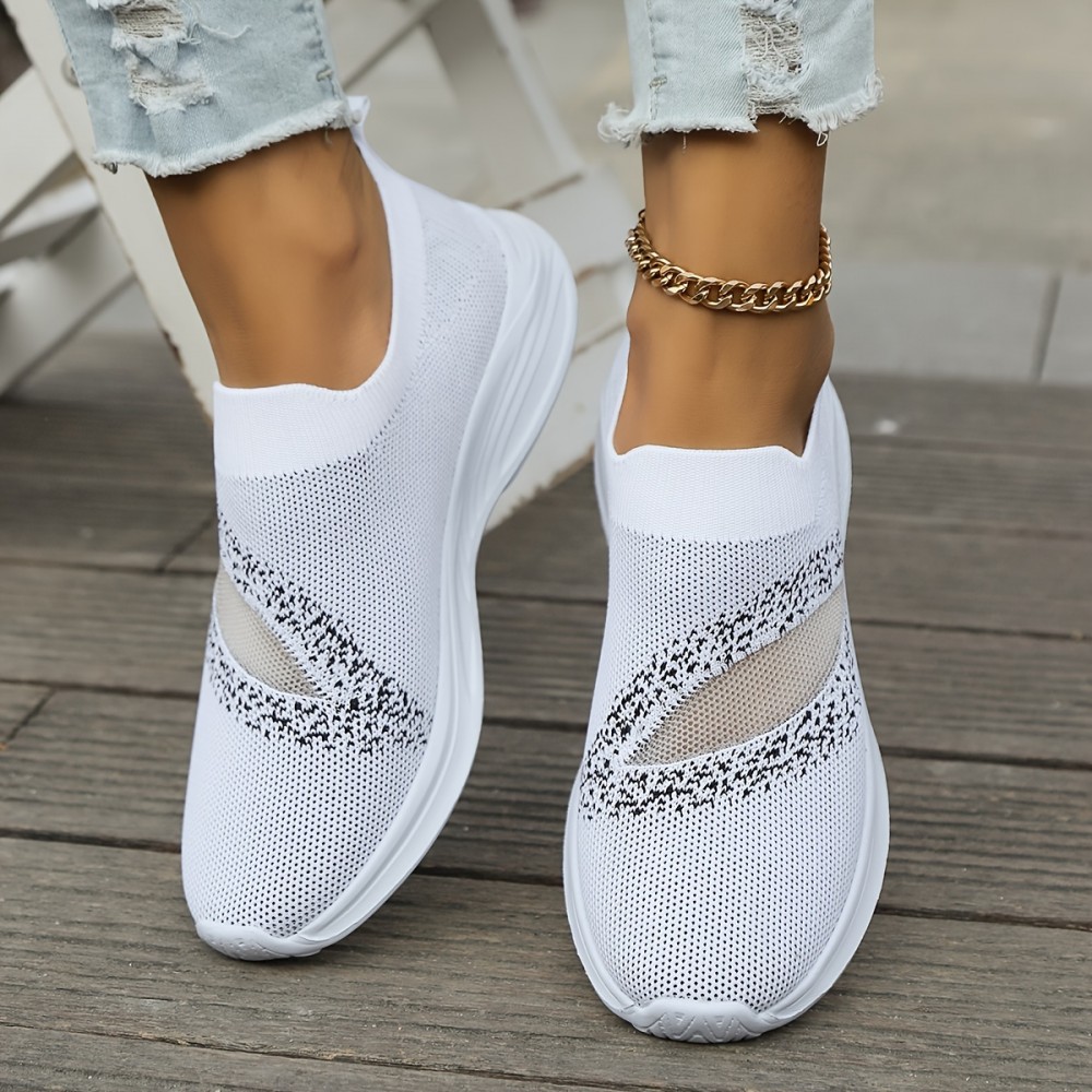 Womens Breathable Sock Sneakers - Ultra-Breathable Mesh & Knitted Upper, Stretchy Elastic Fit, Easy Slip-On Design, Casual Outdoor Running & Walking Shoes - Perfect for Koningsdag/Kings Day Celebration