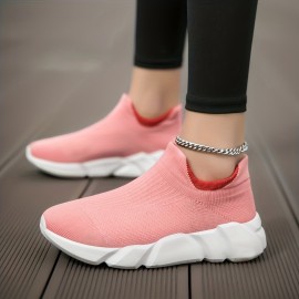 Breathable Mesh Running Shoes for Women - Soft and Comfortable Sock Sneakers with Non-Slip Soles