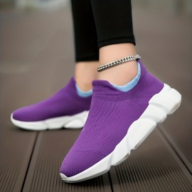 Breathable Mesh Running Shoes for Women - Soft and Comfortable Sock Sneakers with Non-Slip Soles