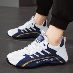 Men's Casual Lace-up Shoes, Comfy Non-slip Breathable Shoes WithFabric Uppers For Walking Driving, Shoes For All Seasons