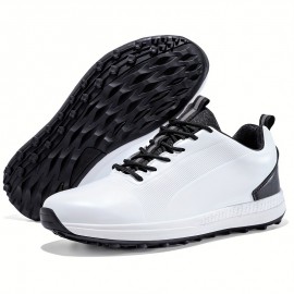 Mens Waterproof Ultra-Comfort Spikeless Golf Shoes - Breathable Sneakers for All-Weather Walking and Style