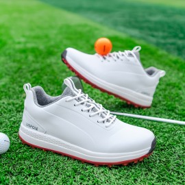 Mens Waterproof Ultra-Comfort Spikeless Golf Shoes - Breathable Sneakers for All-Weather Walking and Style