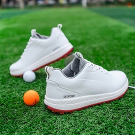 Mens Waterproof Ultra-Comfort Spikeless Golf Shoes - Breathable Sneakers for All-Weather Walking and Style