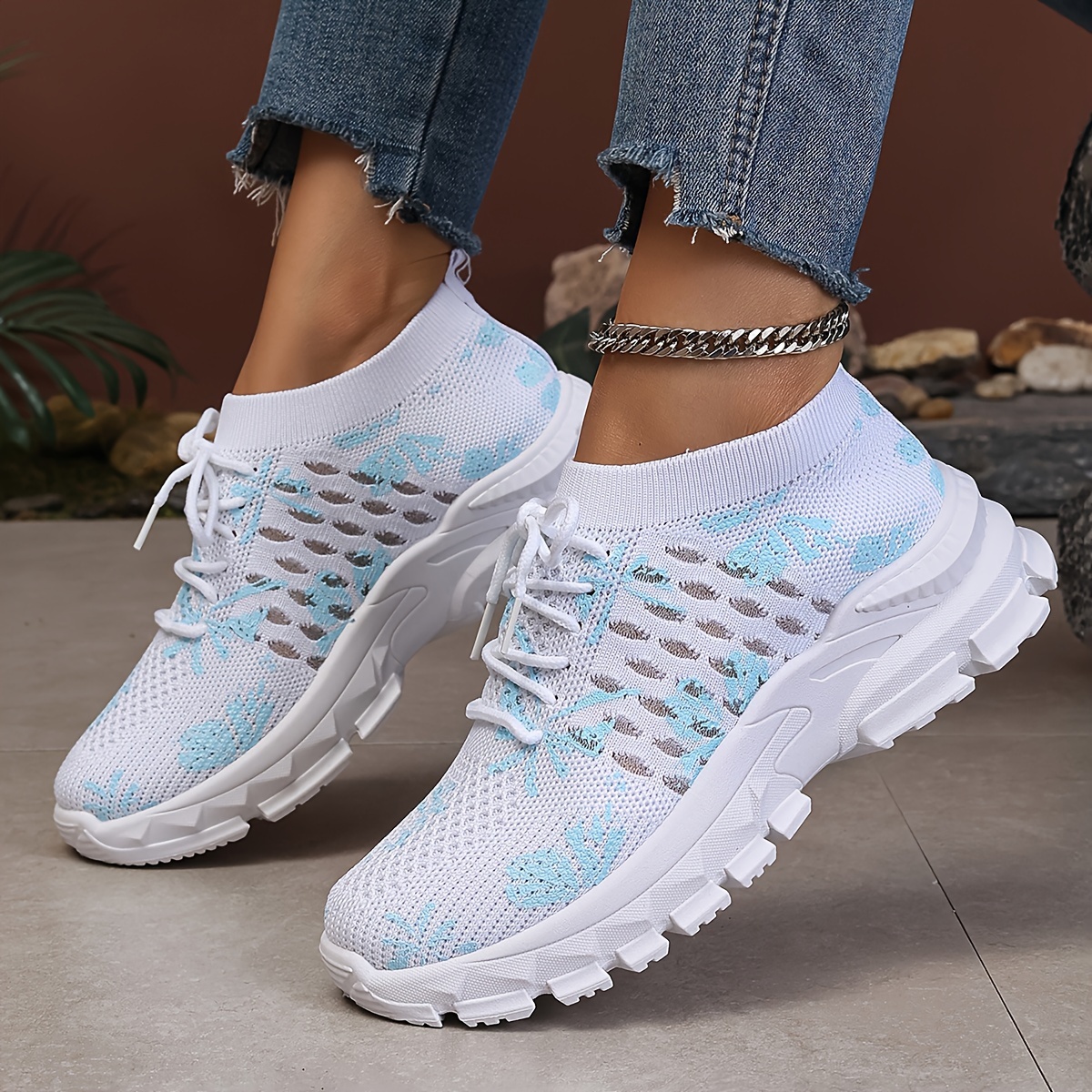 Lightweight Breathable Women s Athletic Sneakers, Mesh Upper, Comfortable Walking Shoes, Casual Sport Style, Outdoor Running Gear, Non-Slip Sole details 0