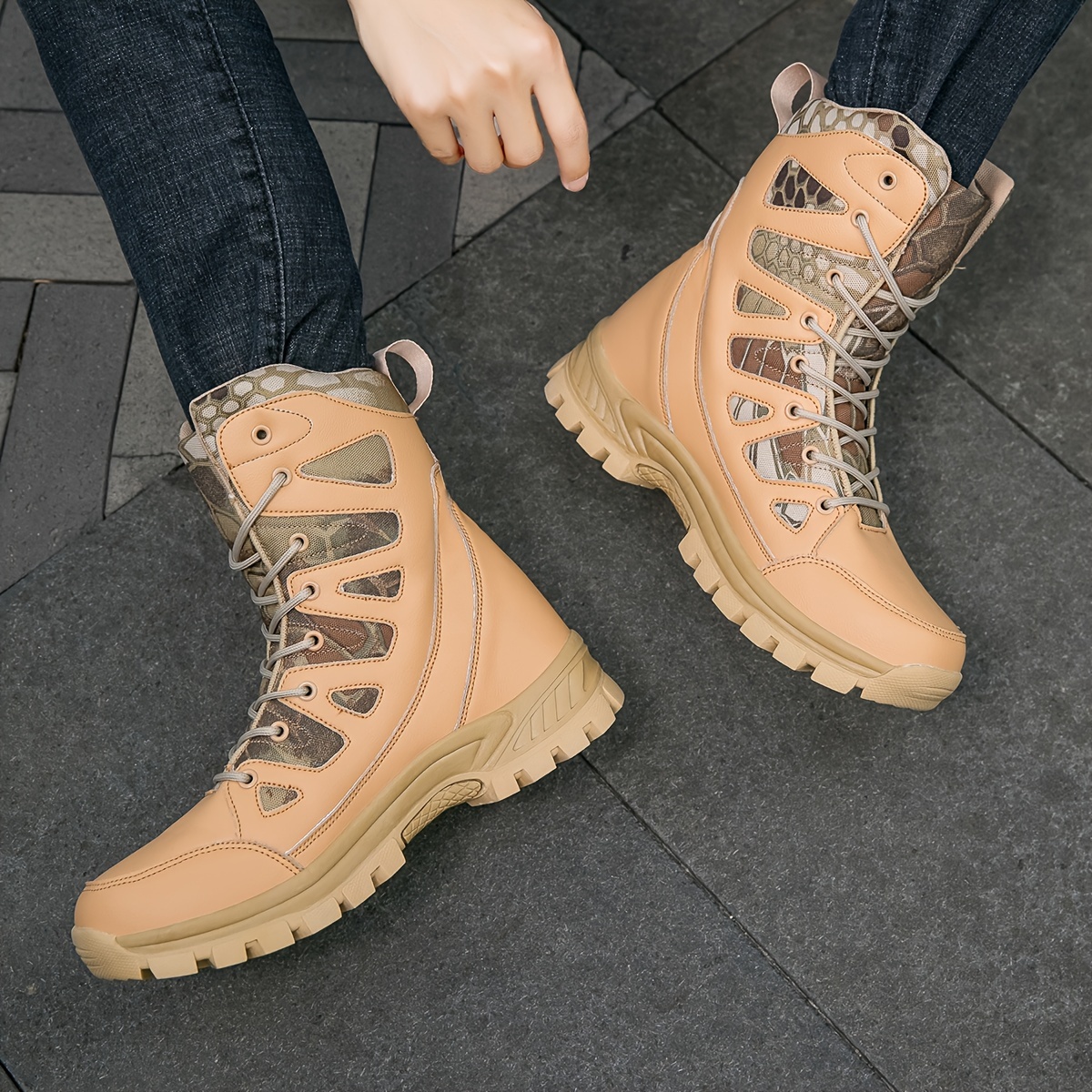 new spring and autumn boots for couples mens and womens outdoor hiking boots hiking boots sports & outdoors temu details 1