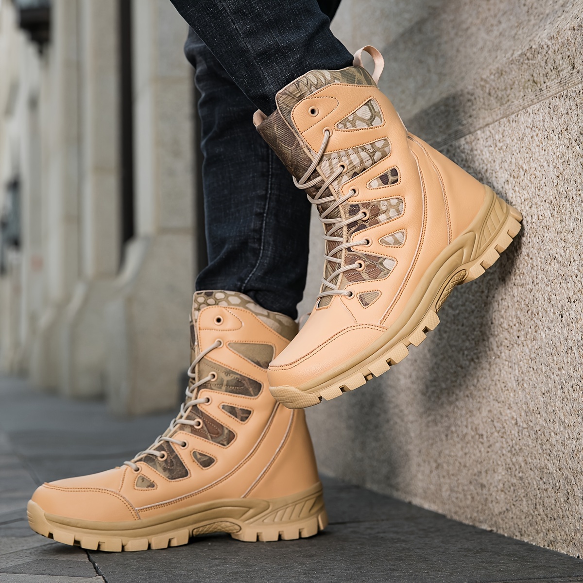 new spring and autumn boots for couples mens and womens outdoor hiking boots hiking boots sports & outdoors temu details 4