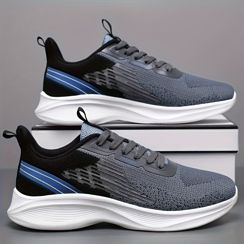 mens ultra lightweight comfy running shoes breathable lace up training shoes all seasons outdoor gym park activities details 0