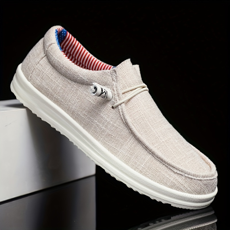 Mens Casual Slip On Canvas Shoes Comfortable Lightweight Sneakers For Walking Running All Seasons Men s Shoes Temu details 1