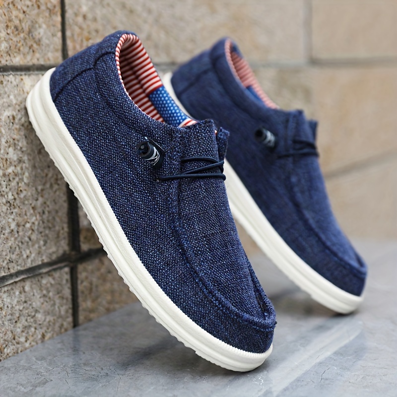 Mens Casual Slip On Canvas Shoes Comfortable Lightweight Sneakers For Walking Running All Seasons Men s Shoes Temu details 2