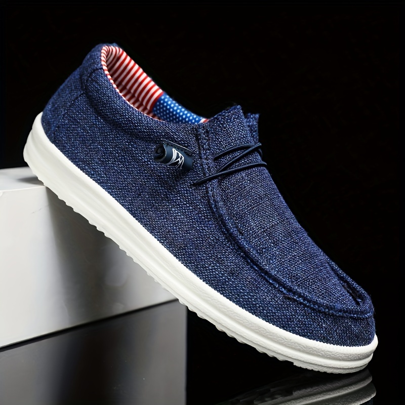 Mens Casual Slip On Canvas Shoes Comfortable Lightweight Sneakers For Walking Running All Seasons Men s Shoes Temu details 3