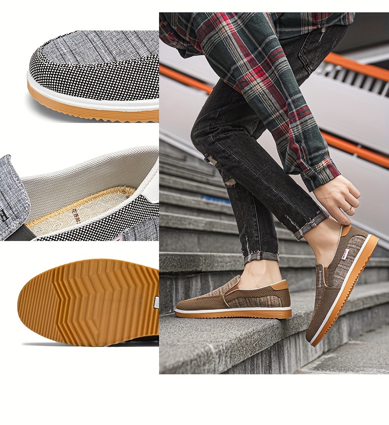 Canvas Shoes For Men In Summer   Cloth Shoes For Men Breathable Board Shoes For Men One Foot For Work Middle Aged And Elderly Dad Casual Oversized Shoes Don t Miss These Great Deals Temu details 1