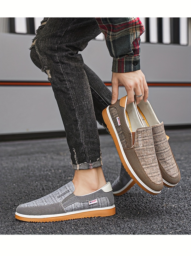 Canvas Shoes For Men In Summer   Cloth Shoes For Men Breathable Board Shoes For Men One Foot For Work Middle Aged And Elderly Dad Casual Oversized Shoes Don t Miss These Great Deals Temu details 3