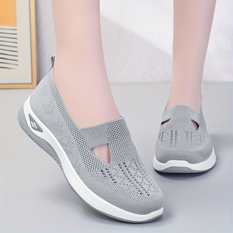 casual mesh shoes women s breathable comfort slip details 3