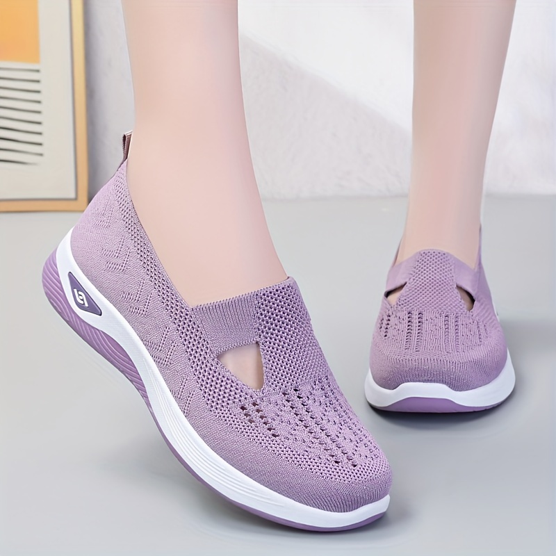 casual mesh shoes women s breathable comfort slip details 4