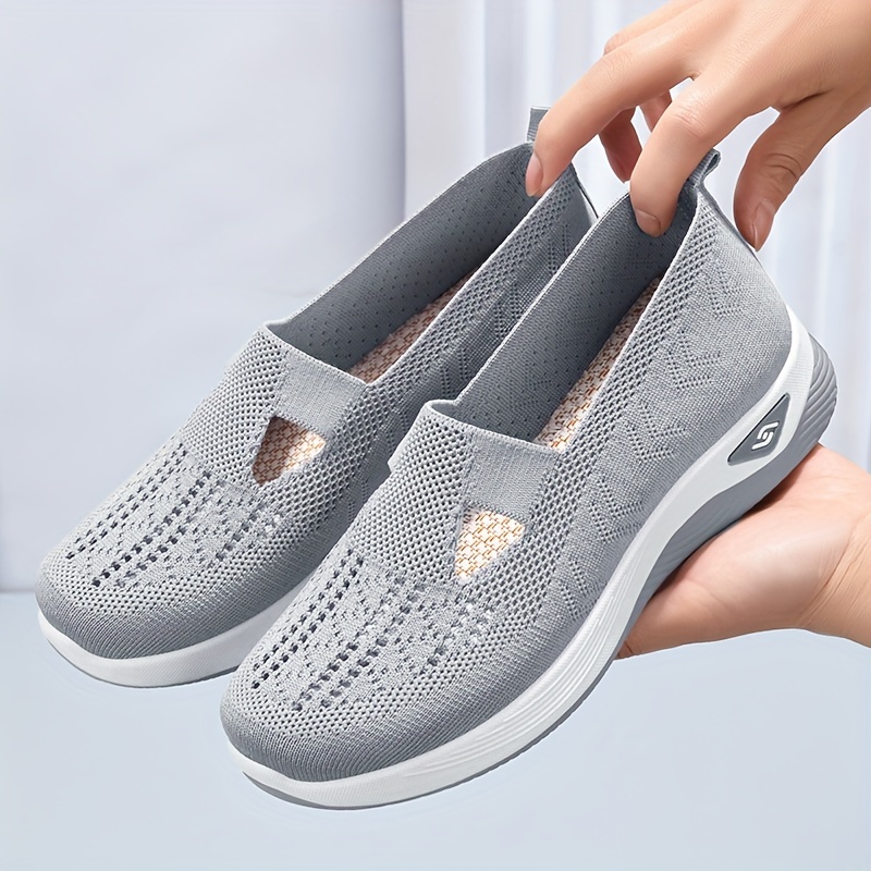 casual mesh shoes women s breathable comfort slip details 7