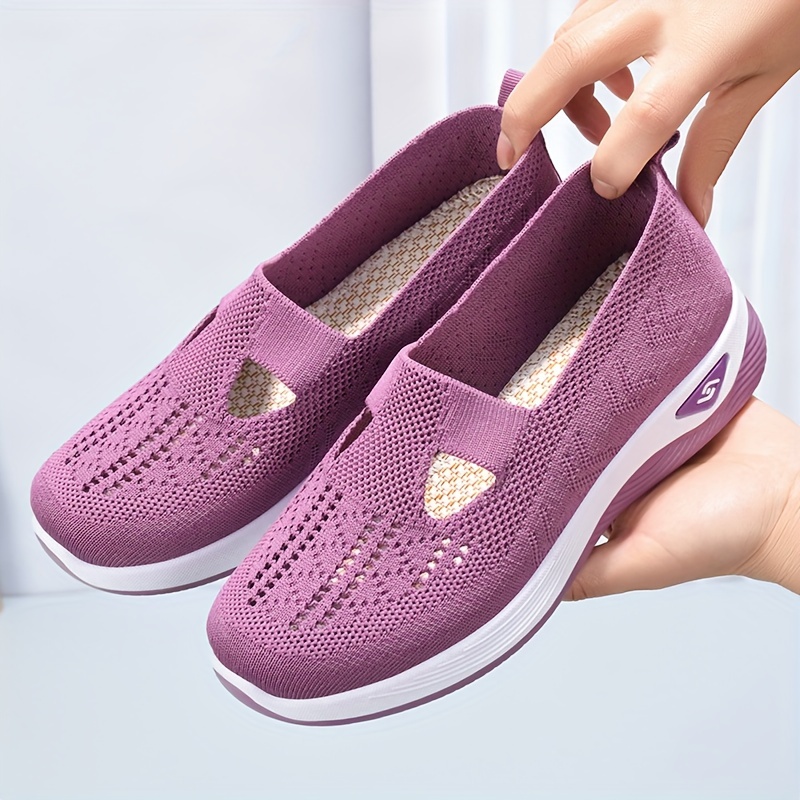 casual mesh shoes women s breathable comfort slip details 9